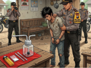 Nyamar di Toko Pasongsongan, Pria Asal Sumenep Ditangkap Polisi Bersama Paket Sabu dan Bong
