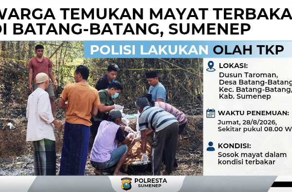 Warga Temukan Mayat dalam Kondisi Terbakar di Batang-Batang, Polisi Lakukan Olah TKP
