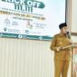 Foto: Bupati Sumenep Dr. H. Achmad Fauzi Wongsojudo, S.H., M.H., saat memberikan arahan dalam acara Kick Off Pembacaan Bersama 111.111 Kali QS. Al-Waqi'ah ASN dan PPPK di Graha Wiyata MAN Sumenep.