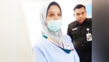 Foto: Tangkapan layar video berdurasi 1 menit 30 detik memperlihatkan perawat RS Baghraf Health Care (BHC) Sumenep (depan) didampingi petugas keamanan saat memberikan penjelasan atas pertanyaan keluarga pasien.
