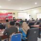 Foto: Suasana Bimbingan Teknis (Bimtek) Pembinaan dan Pendampingan Penyampaian Laporan Kegiatan Penanaman Modal (LKPM) Triwulan III Tahun 2026 bagi pelaku usaha di Aula Kantor DPMPTSP Kabupaten Sumenep.