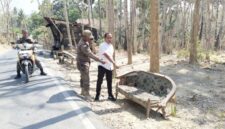 Foto: Petugas kepolisian Polsek Prenduan bersama aparat terkait saat melakukan olah tempat kejadian perkara (TKP) penemuan bayi laki-laki di atas kursi tua di tepi jalan Dusun Drusah, Desa Prenduan, Kecamatan Pragaan, Kabupaten Sumenep.
