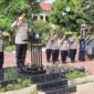 Foto: Kapolresta Sumenep Kombes Pol. Ariek Indra Sentanu, S.H., S.I.K., M.H. bertindak sebagai pimpinan apel Satgas Pre-Emptive Strike 'Polisi Jogo Sekolah' yang diikuti jajaran PJU, personel, serta perwakilan guru dan siswa di Lapangan Apel Tribrata Polresta Sumenep, Kamis (29/10/2026).