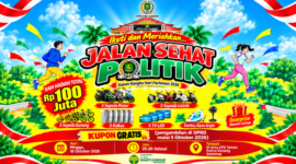 Foto: Poster resmi acara Jalan Sehat Politik Hari Parlemen 2026 yang digelar DPRD Kabupaten Sumenep dengan total hadiah mencapai Rp100 juta.