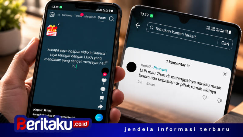 Foto: Tangkapan layar unggahan media sosial TikTok akun "Kepo?" yang membeberkan curhatan pilu alasan penghapusan video cekcok dengan perawat RS BHC Sumenep serta penantian kejelasan hasil audit medis.